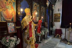 Ιερούργησε στον εορτάζοντα Ι. Ενοριακό Ναό της Αγίας Βαρβάρας ο Ποιμενάρχης μας κ. ΕΦΡΑΙΜ