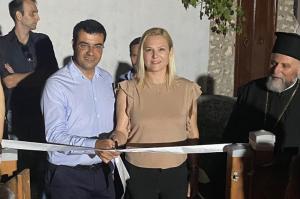 Η Αντιπεριφερειάρχης Νήσων Βάσω θεοδωρακοπούλου Μπόγρη για τα εγκαίνια της παιδικής χαράς στο Καμίνι