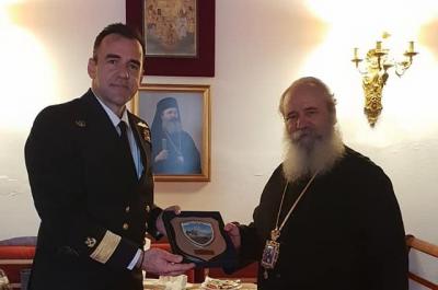 Ο Μητροπολίτης ΕΦΡΑΙΜ ευχαρίστησε τον απερχόμενο Διοικητή της Α.Ε.Ν. Χρ. Καστάνη για την συνεργασία