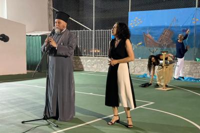 Στην σχολική γιορτή του Α ' Δημοτικού Σχολείου Ύδρας ο Γεν. Αρχιερατικός Επίτροπος πρωτ. π. Ακίνδυνος Δαρδανός