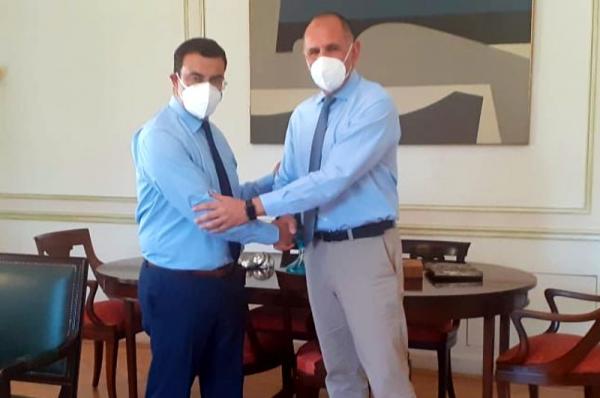 Με τον Υπουργό Επικρατείας Γ. Γεραπετρίτη συναντήθηκε ο Δήμαρχος Ύδρας Γ. Κουκουδάκης