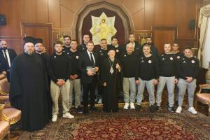 Η ομάδα  του Υδραϊκού Ναυτικού Ομίλου επισκέφτηκε τον Παναγιώτατο Οικουμενικό Πατριάρχη κ.κ. Βαρθολομαίο