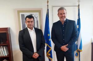 Συνάντηση του Δημάρχου Ύδρας Γ. Κουκουδάκη με τον Γ. Γραμματέα του ΕΟΤ  Δ. Φραγκάκη