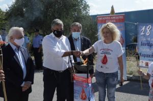 Ο Περιφερειάρχης Αττικής στην τελετή λήξης της 18ης Πανελλήνιας Λαμπαδηδρομίας Εθελοντών Αιμοδοτών