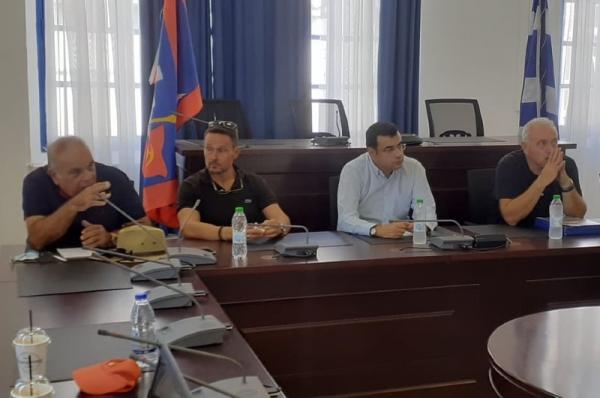 Συνάντηση εργασίας Κουκουδάκη και Λέκκα για την αντιπυρική, αντιπλημμυρική και αντισεισμική προστασία της Ύδρας