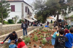 Τα δημοτικά σχολεία της Ύδρας συμμετείχαν στην φύτευση και των καλλωπισμό του ρέματος στο Καμίνι