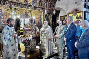 Ο Μητροπολίτης Ύδρας κ. ΕΦΡΑΙΜ ιερούργησε και μίλησε στην εορτάζουσα Ι. Μονή των Αγίων Αναργύρων Ερμιόνης