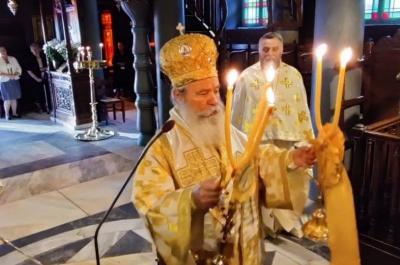 Ο Μητροπολίτης ΕΦΡΑΙΜ ιερούργησε και μίλησε στον Καθεδρικό Ναό Ύδρας