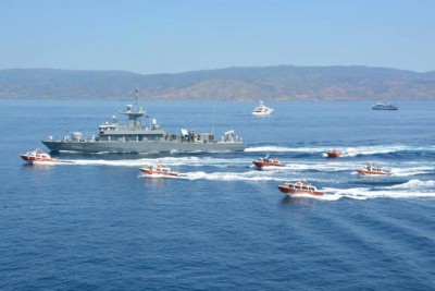 Υποδοχή εκπροσώπου και πλοίου Π.Ν. για τον εορτασμό των Μιαουλείων