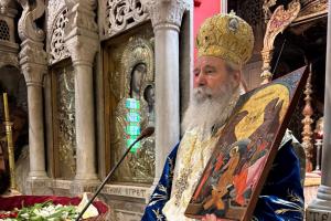 Το Μ. ΣΑΒΒΑΤΟ ο Σεβασμιότατος ποιμενάρχης μας κ. ΕΦΡΑΙΜ ιερούργησε και μίλησε στον Ιερό Καθεδρικό Ναό Ύδρας