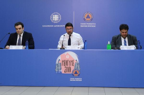 Κοινή Συνέντευξη Τύπου για τον περιορισμό κυκλοφορίας πολιτών σε όλη την επικράτεια λόγω κορωνοϊού