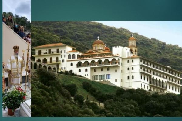 Τελέστηκε τρισαρχιερατική  Θ. Λειτουργία προεξάρχοντος του Μητροπολίτη κ. ΕΦΡΑΙΜ στο Ιερό Ησυχαστήριο Κεχαριτωμένης Τροιζήνος