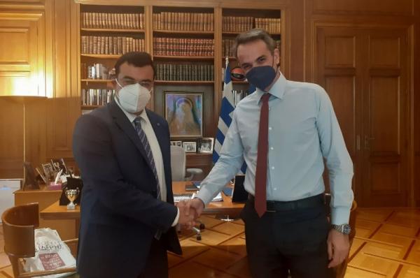 Τον Πρωθυπουργό  Κυριάκο Μητσοτάκη συνάντησε ο Δήμαρχος Ύδρας Γιώργος Κουκουδάκης