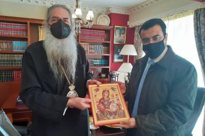 Συνάντηση με τον Σεβασμιότατο Μητροπολίτη Πειραιώς Σεραφείμ πραγματοποίησε ο Δήμαρχος Ύδρας Γιώργος Κουκουδάκης