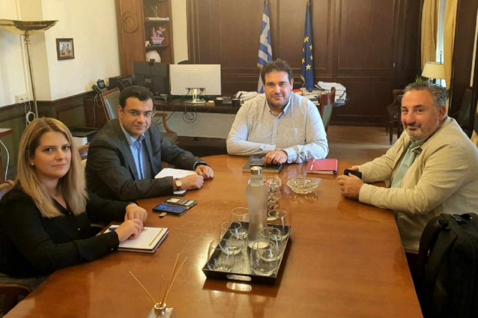 Συνάντηση   με τον Αναπλ. Υπουργό Εσωτερικών Θ. Λιβάνιο είχε ο Δήμαρχος Γ. Κουκουδάκης
