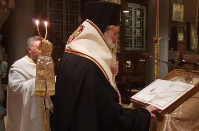 Xοροστάτησε και μίλησε ο Σεβασμιότατος κ. ΕΦΡΑΙΜ στην Ακολουθία των Α' Χαιρετισμών στον Ι. Καθεδρικό Ναό