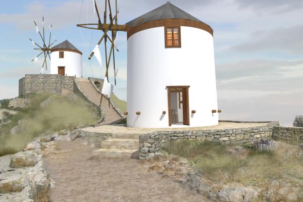 Σε λίγους μήνες ξεκινά η αναστύλωση των ερειπωμένων ανεμόμυλων και η διαμόρφωση του περιβάλλοντος χώρου