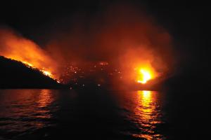 Η διαδρομή   της πολυτελούς θαλαμηγού το βράδυ της Παρασκευής 21 Ιουνίου στο ακρωτήριο Μπίστι