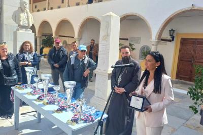 Από την απονομή των επάθλων του Ιστιοπλοϊκού Αγώνα του ΠΟΙΑΘ στην Ύδρα