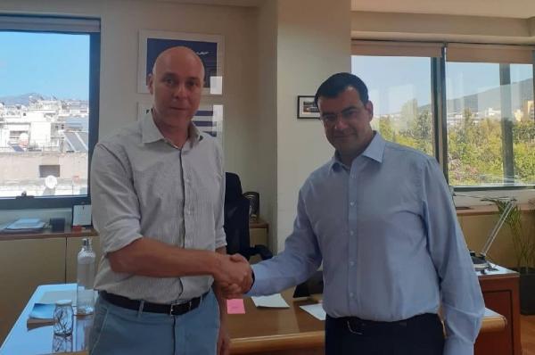 Συνάντηση Δημάρχου Ύδρας Γ. Κουκουδάκη με τον Υφυπουργό Περιβάλλοντος και Ενέργειας Γ. Αμυρά