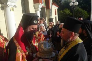 Από την υποδοχή της Τιμίας Κάρας του Αγίου Κωνσταντίνου του Υδραίου στον Μητροπολιτικό Ναό Ν. Ιωνίας