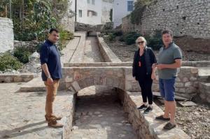 Το αντιπλημμυρικό έργο στο Καμίνι επισκέφτηκε ο Δήμαρχος Ύδρας Γ. Κουκουδάκης