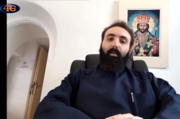 O Πρωτοσύγκελλος  της Μητρόπολης Ύδρας, Αρχιμανδρίτης π. Νεκτάριος Δαρδανός σε συνέντευξη στην ΤΗΛΕΦΗΜΕΡΙΔΑ της 4Ε