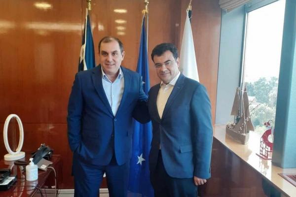 Συνάντηση Δημάρχου  Γ. Κουκουδάκη με τον Υφυπουργό Προστασίας του Πολίτη Κ. Κατσαφάδο