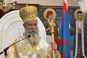 Λαμπρή Αρχιερατική Λειτουργία στις Σπέτσες για τον Όσιο Εφραίμ του Σύρου προεξάρχοντος του εορτάζοντος Σεβασμ. Ποιμενάρχη μας κ. Εφραίμ