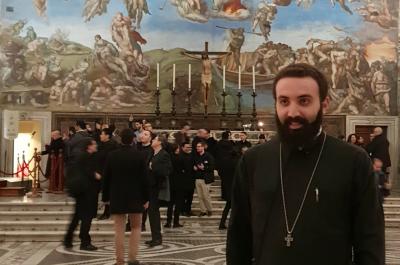 Στην Capella Sistina o π. Νεκτάριος Δαρδανός σε επίσημη επίσκεψη του Κολλεγίου Capranica