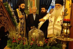Υποδοχή   της Τιμίας Κάρας του Αγίου Κωνσταντίνου του Υδραίου στον Ναό Αγ. Κωνσταντίνου και Ελένης Νέου Βυζαντίου Ναυπλίου