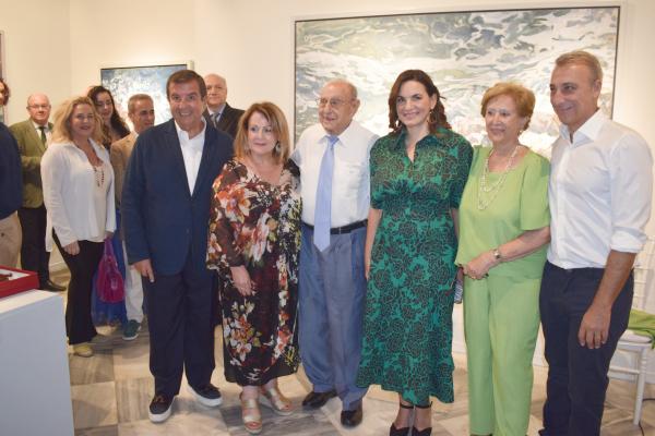 Από τα εγκαίνια της Έκθεσης «Γλαυκή Θάλασσα» με έργα του Βασίλη Θεοχαράκη στο Ι.Α.Μ.Υ.