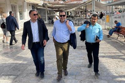 Επίσκεψη   του Υφυπουργού Ναυτιλίας Κ. Κατσαφάδου και του Γ. Γραμματέα του Υπουργείου Πολιτισμού Γ. Διδασκάλου στην Ύδρα