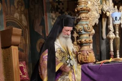 Ο Μητροπολίτης ΕΦΡΑΙΜ τέλεσε στον Καθεδρικό Ναό της Ύδρας την πρώτη Προηγιασμένη Θ. Λειτουργία