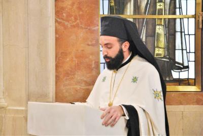 Η ομιλία  του Πρωτοσύγκελλου της Ιεράς Μητρόπολης, αρχιμανδρίτη π. Νεκτάριου για τη ζωή και το έργο του Αγίου Νεκταρίου