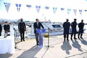 Τελετή Ένταξης Σκάφους με Υγειονομικό Εξοπλισμό στο Λιμενικό Σώμα - Ελληνική Ακτοφυλακή