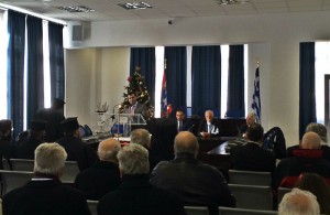 Με πολλές ευχές για τη νέα χρονιά η κοπή της πίτας του Δήμου Ύδρας