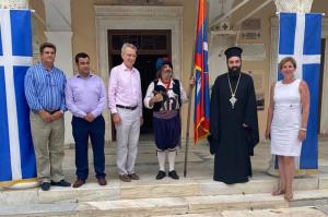 Τον Αμερικανό Πρέσβη Τζέφρυ Πάιατ καλοσώρισε στον Καθεδρικό Ναό ο Πρωτοσύγκελλος π. Νεκτάριος Δαρδανός