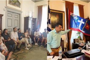 Υποδοχή Μεταπτυχιακών Φοιτητών από τον Δήμαρχο Γιώργο Κουκουδάκη, στο Ιστορικό Δημαρχείο της Ύδρας