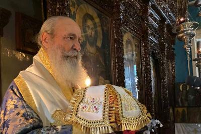 Στην Ι. Μονή Παναγίας Χρυσολεοντίσσης Αιγίνης, ιερούργησε ο Μητροπολίτης Ύδρας κ. ΕΦΡΑΙΜ