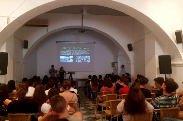 Ενημέρωση των μαθητών για τον αθλητισμό από τους Πρωταθλητές Θεοδωρακάκο και Τζιατζιά