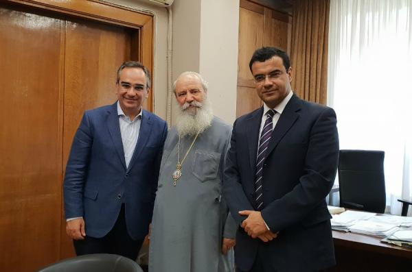 Συνάντηση με τον Υφυπουργό Υγείας είχαν ο Μητροπολίτης κ. Εφραίμ και ο Δήμαρχος Ύδρας Γ. Κουκουδάκης