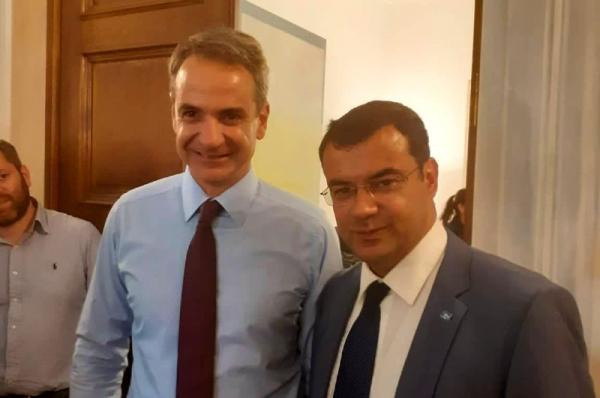 Συνάντηση Δημάρχου 'Υδρας Γιώργου Κουκουδάκη με τον Πρωθυπουργό της Χώρας Κυριάκο Μητσοτάκη