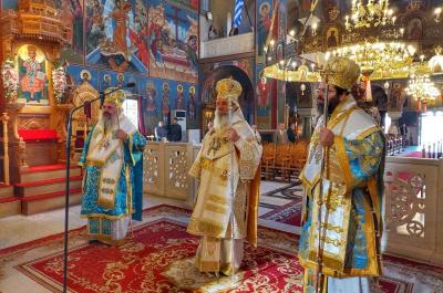 "ΕΛΕΥΘΕΡΙΑ 2022"  Τρισαρχιερατική Θ. Λειτουργία, προεξάρχοντος του Σεβασμιότατου Ποιμενάρχη μας κ. ΕΦΡΑΙΜ