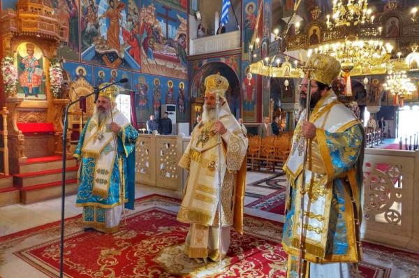 "ΕΛΕΥΘΕΡΙΑ 2022"  Τρισαρχιερατική Θ. Λειτουργία, προεξάρχοντος του Σεβασμιότατου Ποιμενάρχη μας κ. ΕΦΡΑΙΜ