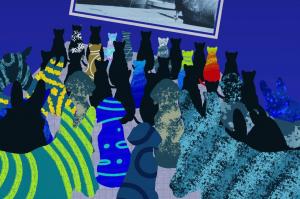 Η αφίσα του Παναγιώτη Ράππα για τα 40 χρόνια της Κινηματογραφικής Λέσχης Ύδρας