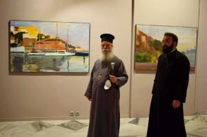 Ο Μητροπολίτης ΕΦΡΑΙΜ επισκέφτηκε την έκθεση του Φραγκίσκου Δουκάκη στο ΙΑΜΥ