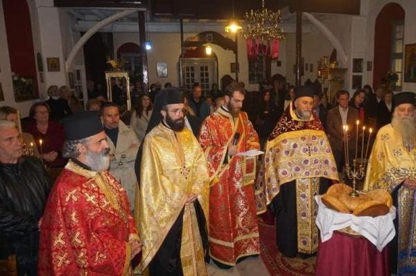 Με λαμπρότητα  ο πανηγυρικός εσπερινός στον Ι. Ναό της Αγίας Βαρβάρας Ύδρας