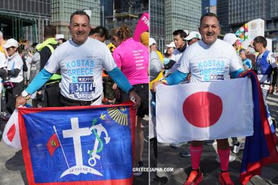 Κώστας Κεχαγιόγλου | Τερμάτισε με τη σημαία της Ύδρας στον Μαραθώνιο του Τόκιο!