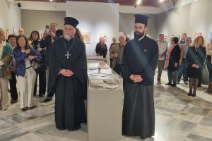 Στην έκθεση  του ΙΑΜΥ "Απόψεις της Ύδρας" τον Μητροπολίτη κ. ΕΦΡΑΙΜ εκπροσώπησε ο Γ.Α.Ε. πρωτ.π. Ακίνδυνος Δαρδανός